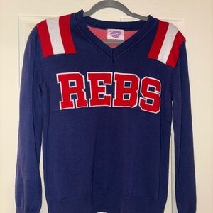 Women’s Ole Miss Blue and Red Sweater